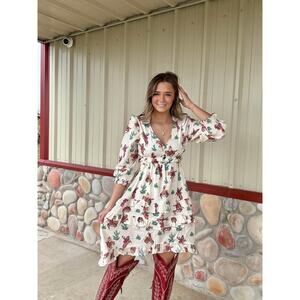 NWT Women’s Boutique Western Rodeo Cowboy Twirl Dress